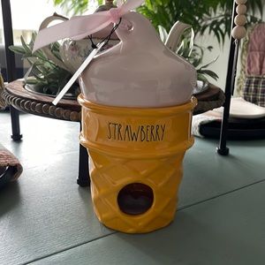 Rae Dunn ice cream cone birdhouse